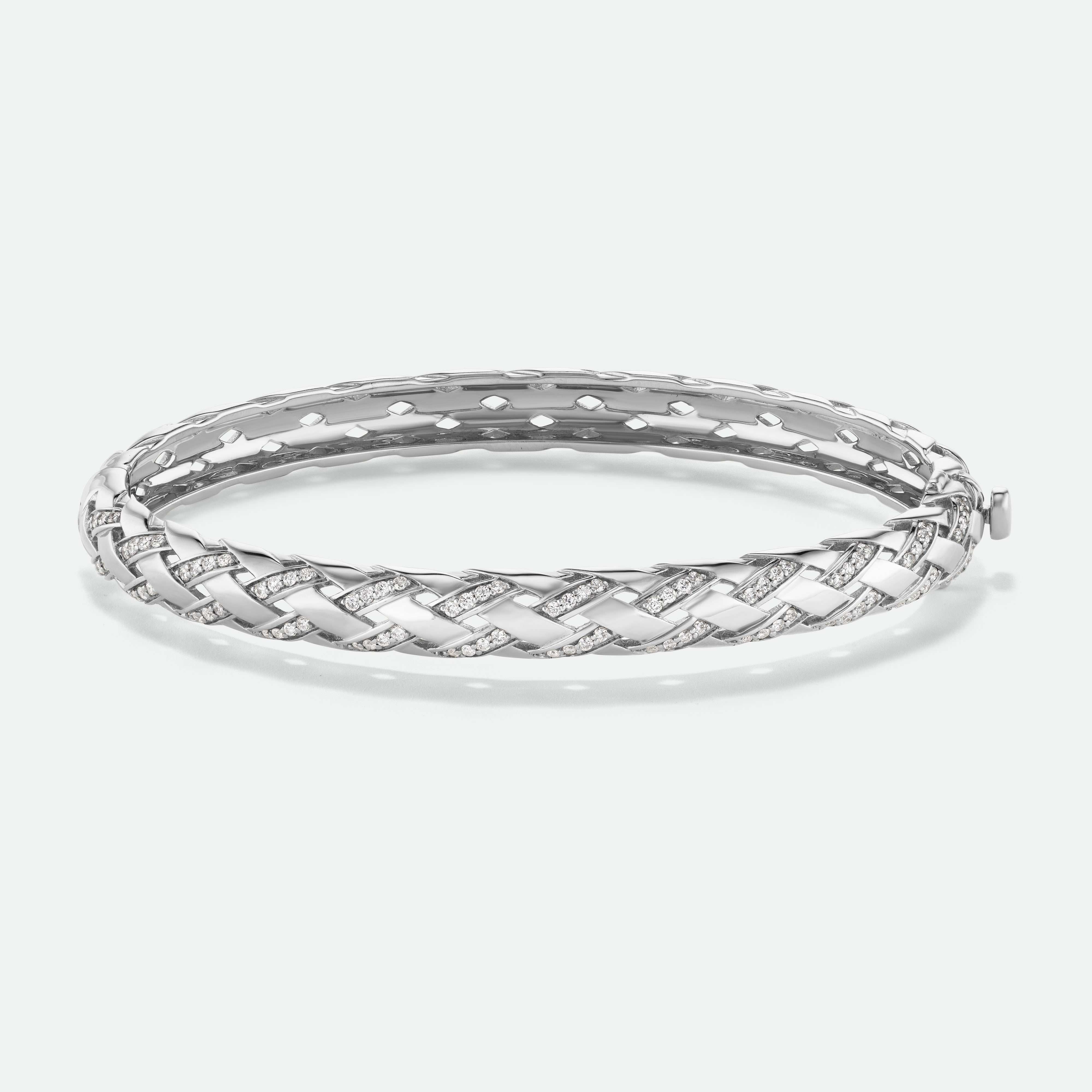 Woven Bangle, Pave