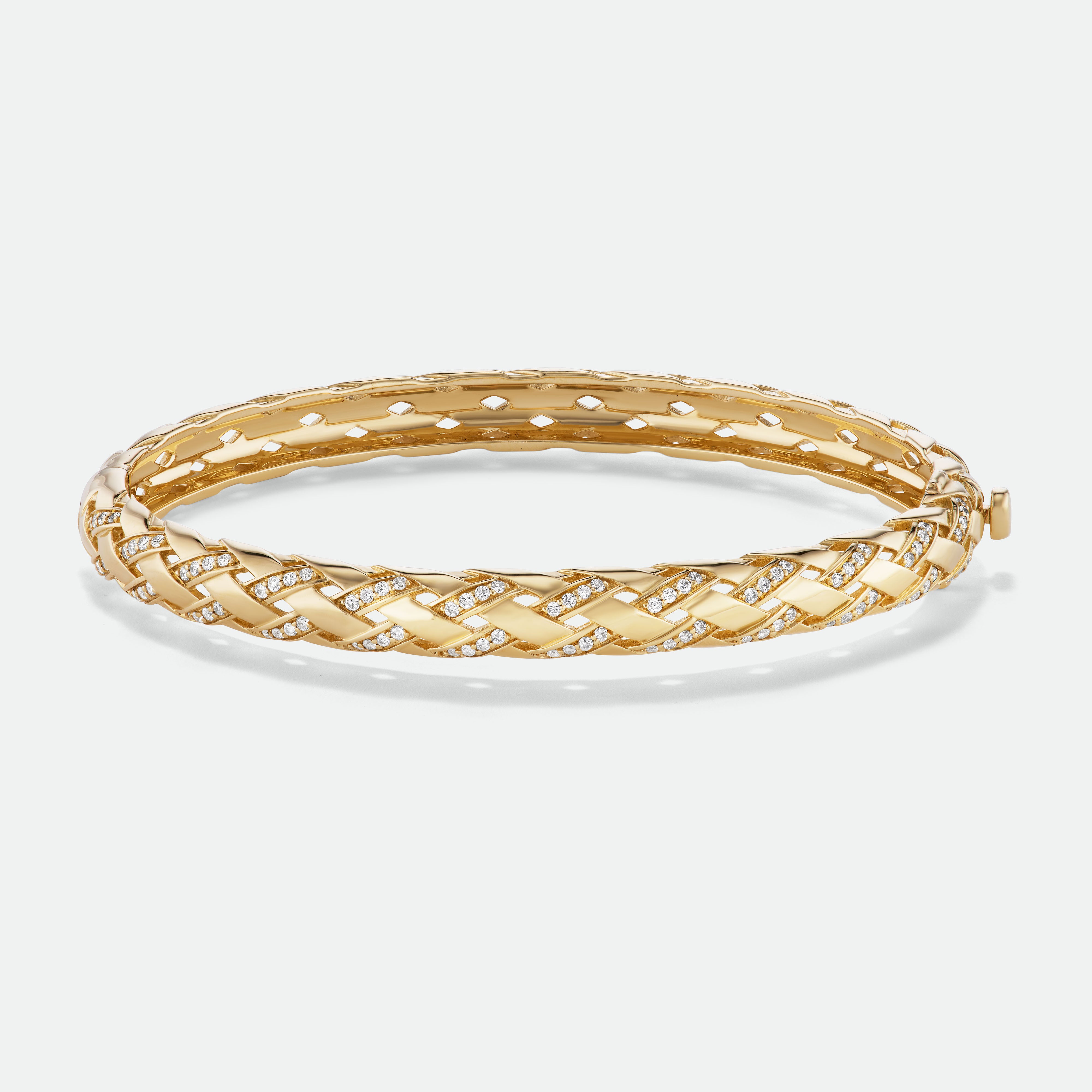 Woven Bangle, Pave