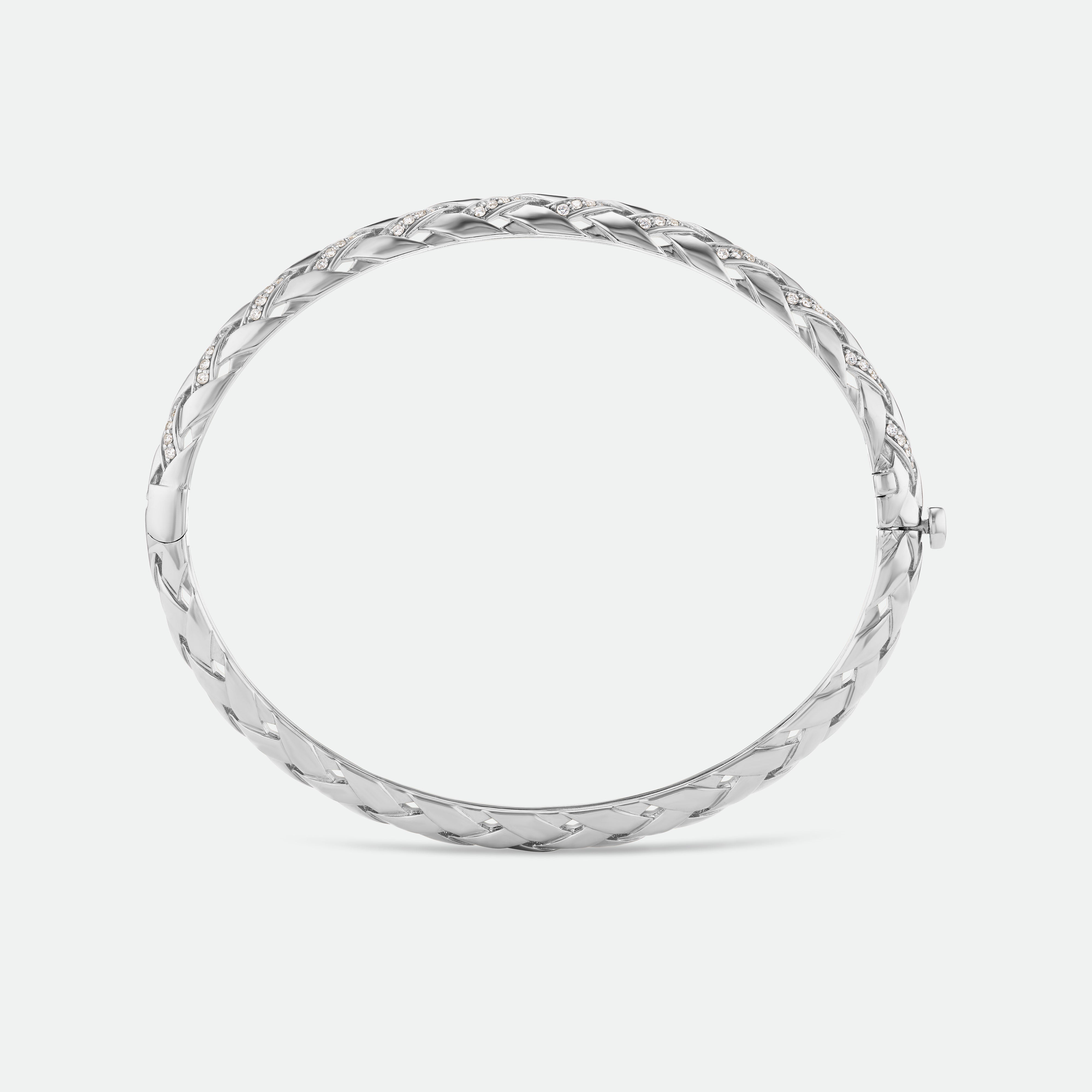 Woven Bangle, Pave