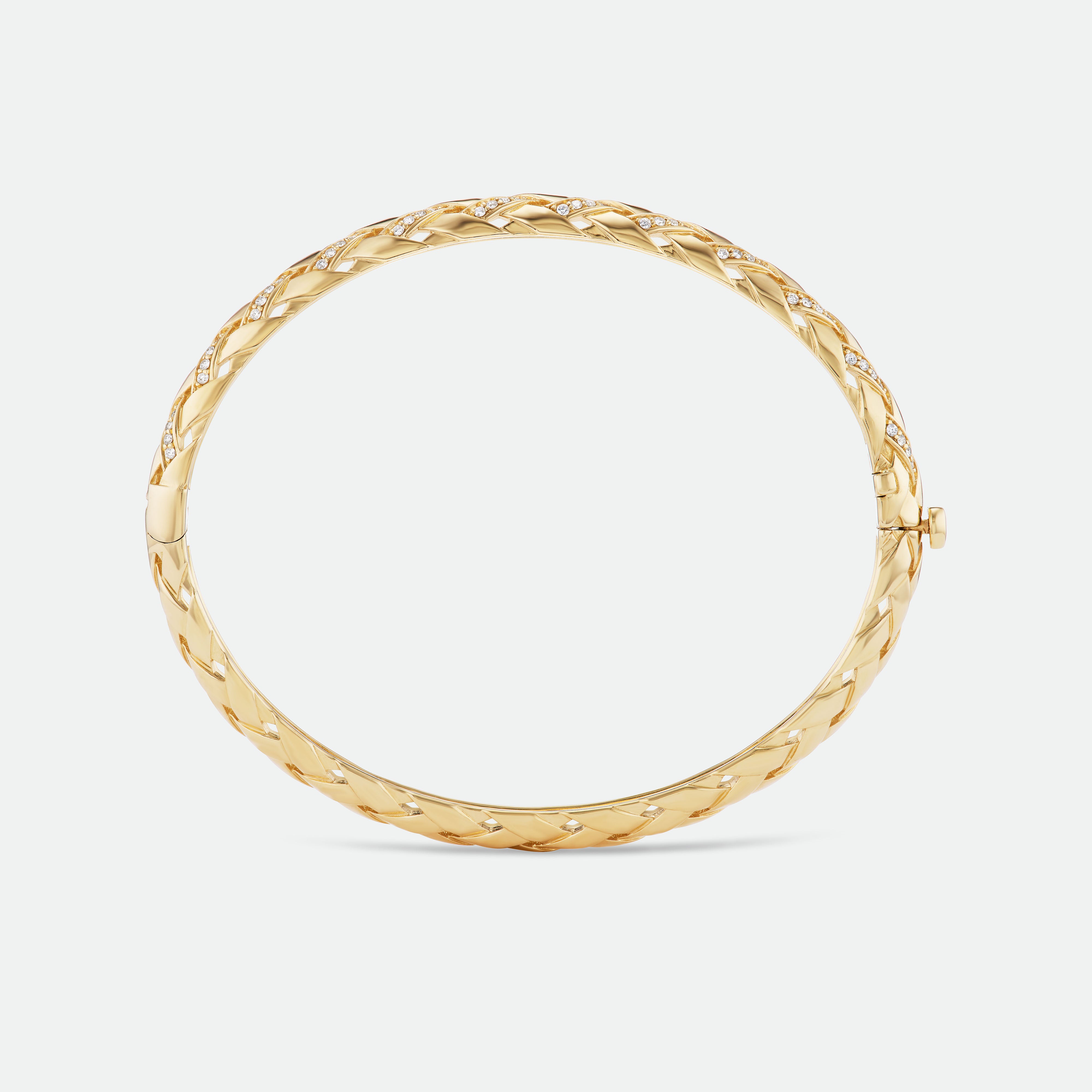 Woven Bangle, Pave